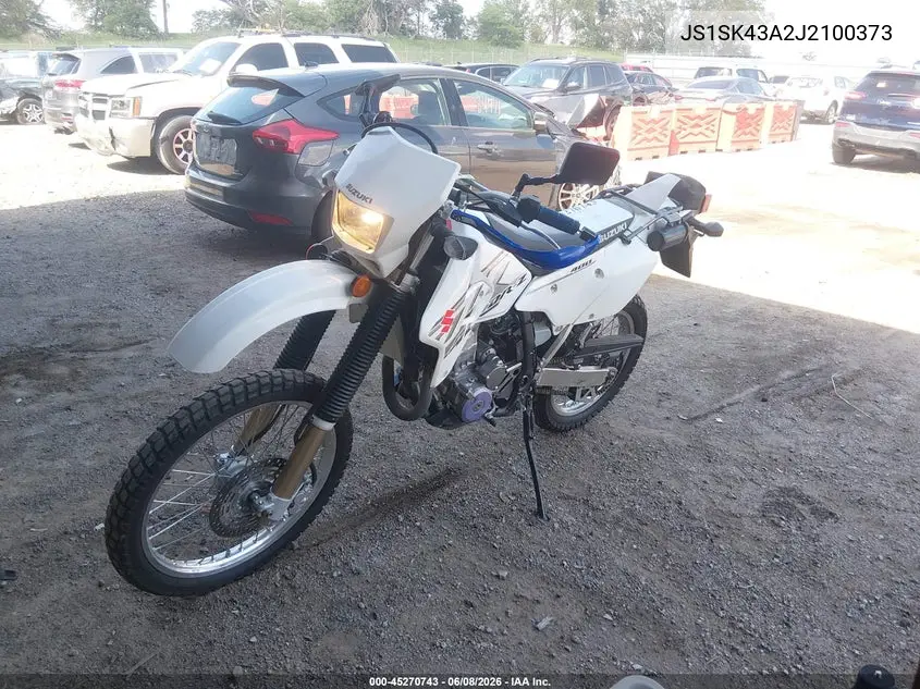2018 Suzuki Dr-Z400 S VIN: JS1SK43A2J2100373 Lot: 45270743