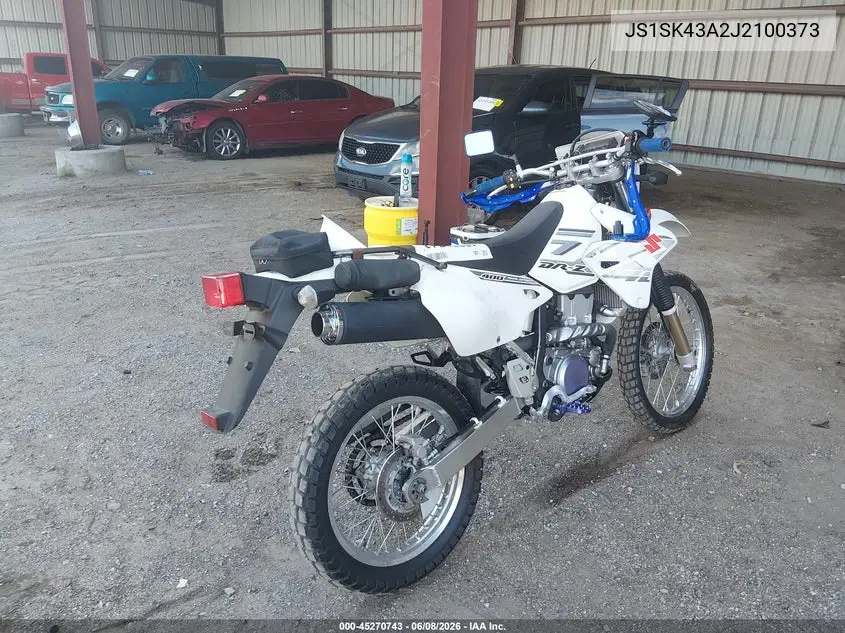 2018 Suzuki Dr-Z400 S VIN: JS1SK43A2J2100373 Lot: 45270743