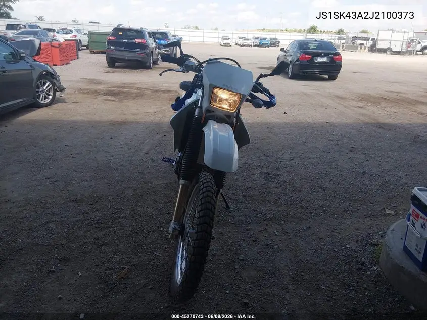 2018 Suzuki Dr-Z400 S VIN: JS1SK43A2J2100373 Lot: 45270743
