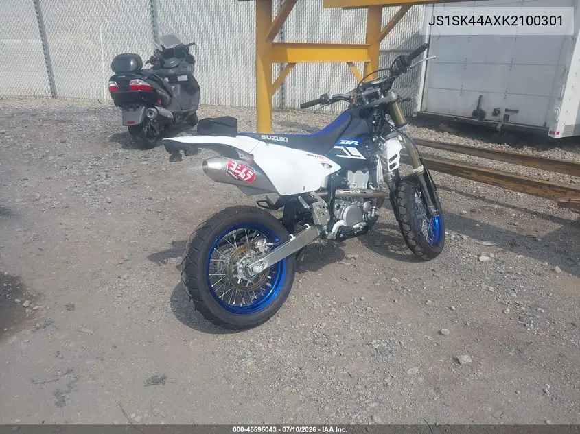 2019 Suzuki Dr-Z400 Sm VIN: JS1SK44AXK2100301 Lot: 45595043