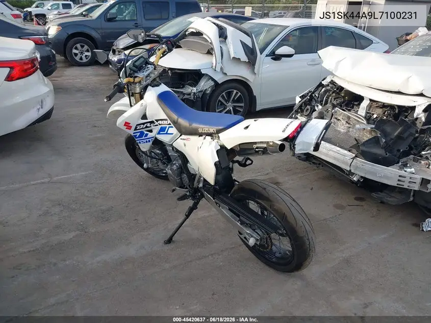 2020 Suzuki Dr-Z400 Sm VIN: JS1SK44A9L7100231 Lot: 45420637