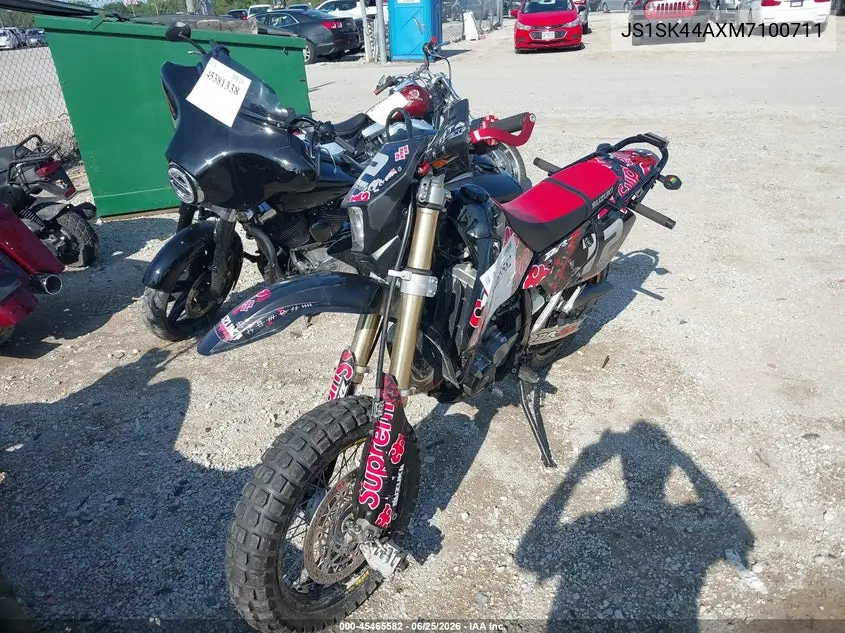 2021 Suzuki Dr-Z400 Sm VIN: JS1SK44AXM7100711 Lot: 45465582