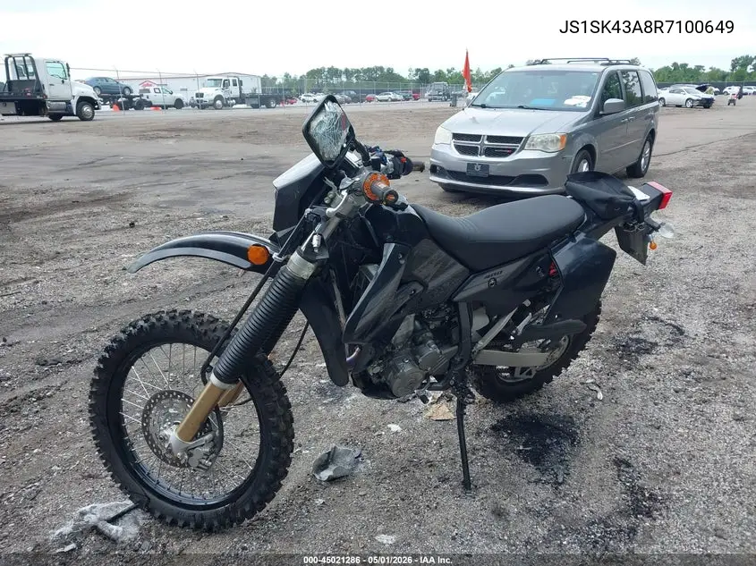 2024 Suzuki Dr-Z400 S VIN: JS1SK43A8R7100649 Lot: 45021286