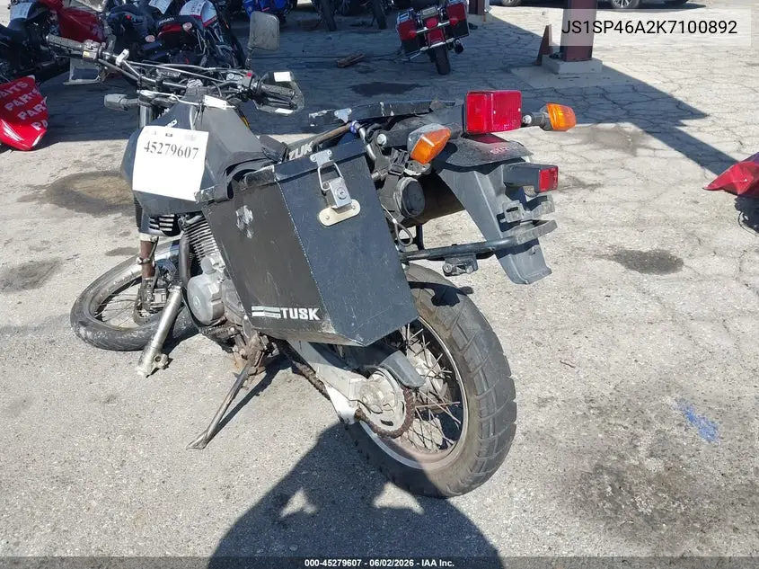 2019 Suzuki Dr650 Se VIN: JS1SP46A2K7100892 Lot: 45279607