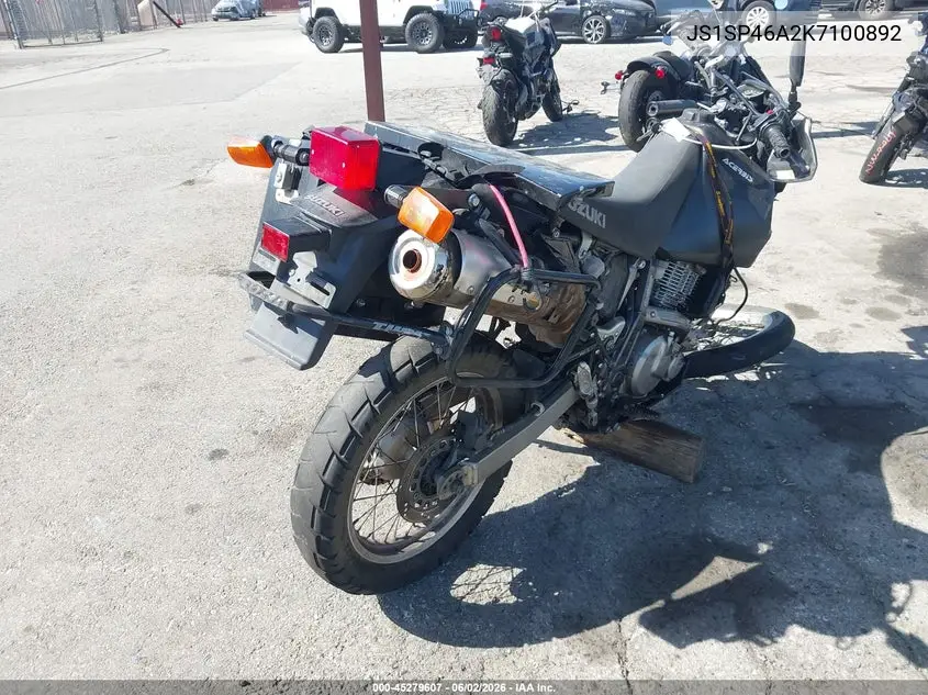 2019 Suzuki Dr650 Se VIN: JS1SP46A2K7100892 Lot: 45279607