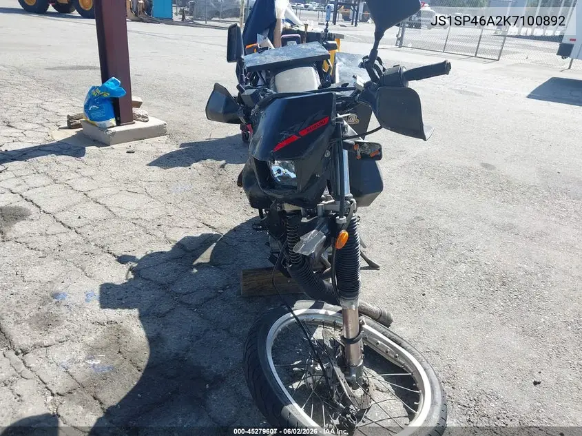 2019 Suzuki Dr650 Se VIN: JS1SP46A2K7100892 Lot: 45279607
