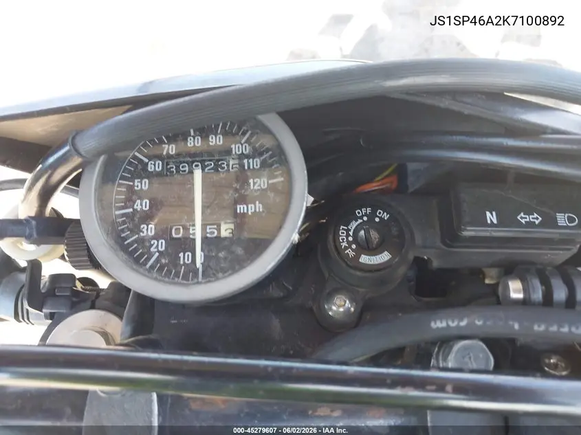2019 Suzuki Dr650 Se VIN: JS1SP46A2K7100892 Lot: 45279607