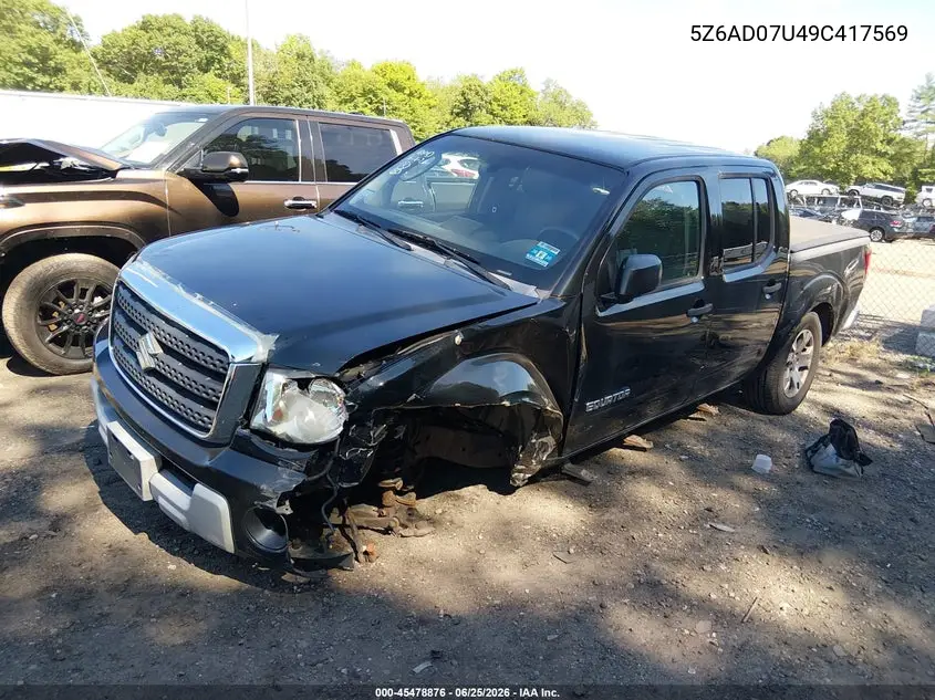 2009 Suzuki Equator Sport VIN: 5Z6AD07U49C417569 Lot: 45478876