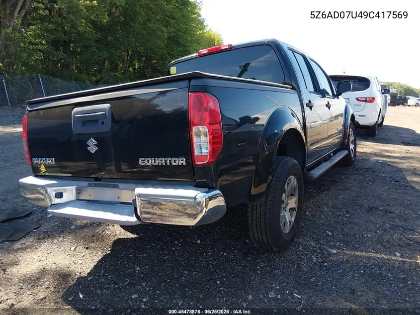 2009 Suzuki Equator Sport VIN: 5Z6AD07U49C417569 Lot: 45478876