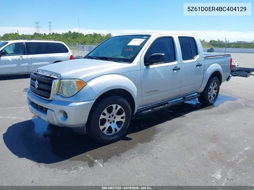 2011 Suzuki Equator Sport VIN: 5Z61D0ER4BC404129 Lot: 44637229
