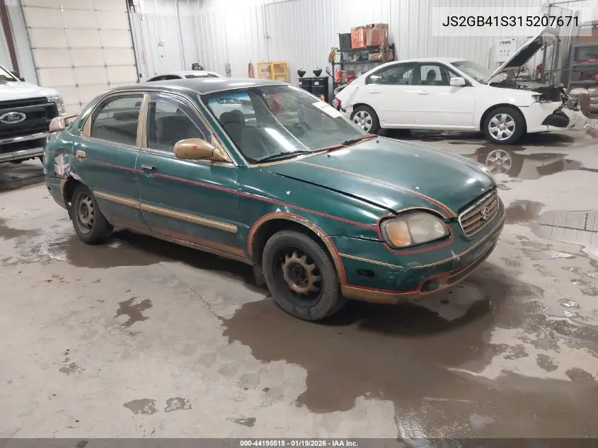 2001 Suzuki Esteem Gl/Glx/Glx+ VIN: JS2GB41S315207671 Lot: 44195515