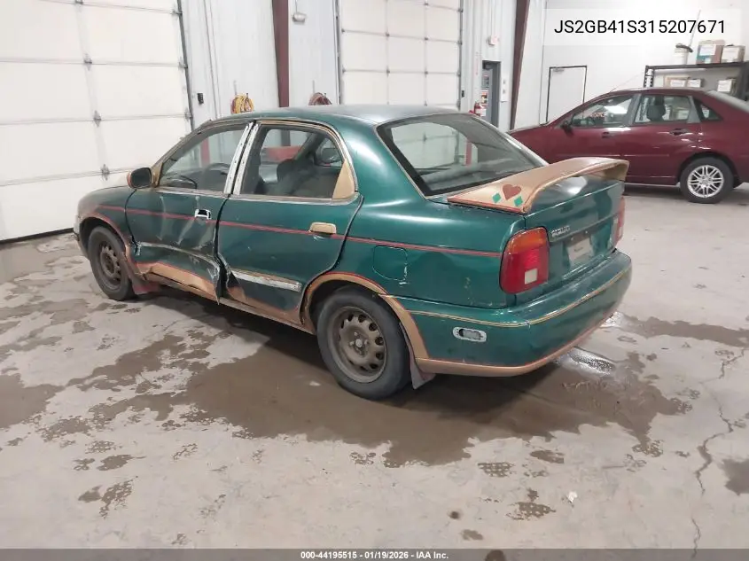 2001 Suzuki Esteem Gl/Glx/Glx+ VIN: JS2GB41S315207671 Lot: 44195515
