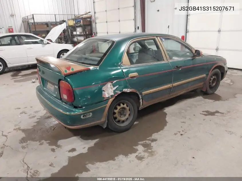 2001 Suzuki Esteem Gl/Glx/Glx+ VIN: JS2GB41S315207671 Lot: 44195515