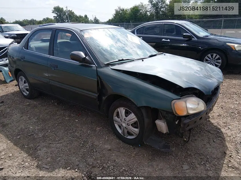2001 Suzuki Esteem Gl/Glx/Glx+ VIN: JS2GB41S815211439 Lot: 45565681