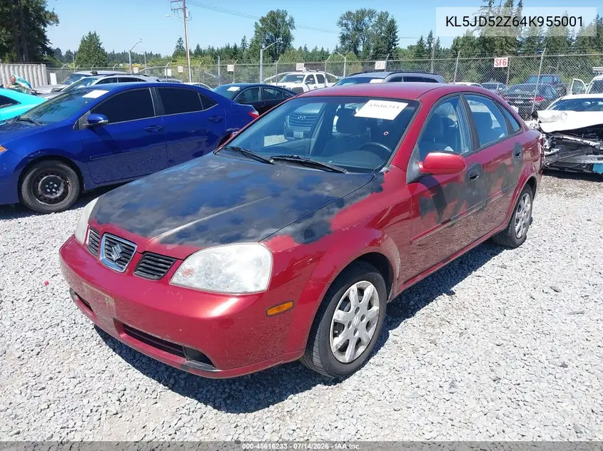 2004 Suzuki Forenza S VIN: KL5JD52Z64K955001 Lot: 45616233