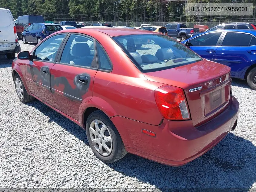 2004 Suzuki Forenza S VIN: KL5JD52Z64K955001 Lot: 45616233