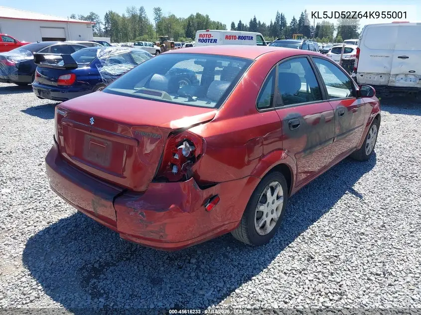 2004 Suzuki Forenza S VIN: KL5JD52Z64K955001 Lot: 45616233