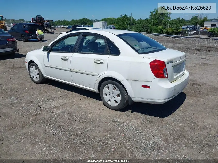 2007 Suzuki Forenza Abs/Convenience VIN: KL5JD56Z47K525529 Lot: 45433339