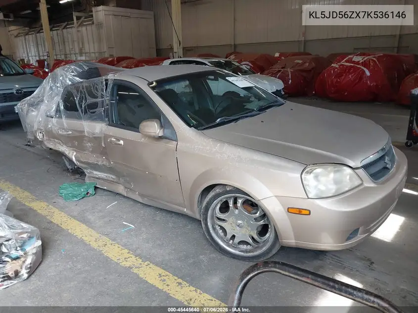 2007 Suzuki Forenza Convenience VIN: KL5JD56ZX7K536146 Lot: 45445640