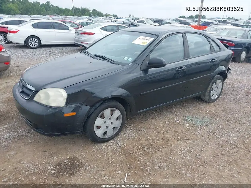 2008 Suzuki Forenza Convenience/Popular VIN: KL5JD56Z88K803625 Lot: 45682858