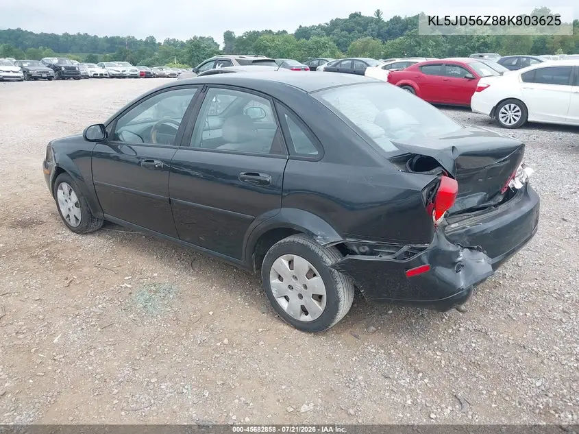 2008 Suzuki Forenza Convenience/Popular VIN: KL5JD56Z88K803625 Lot: 45682858