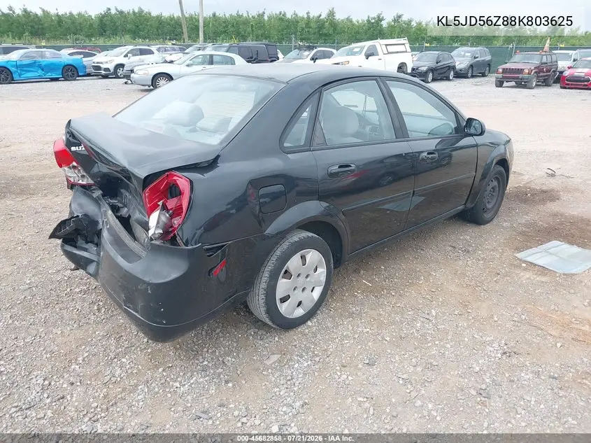 2008 Suzuki Forenza Convenience/Popular VIN: KL5JD56Z88K803625 Lot: 45682858