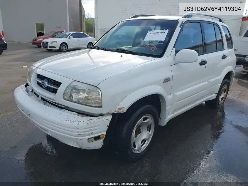 2000 Suzuki Grand Vitara Jlx/Jlx+/Limited VIN: JS3TD62V6Y4119304 Lot: 44687397