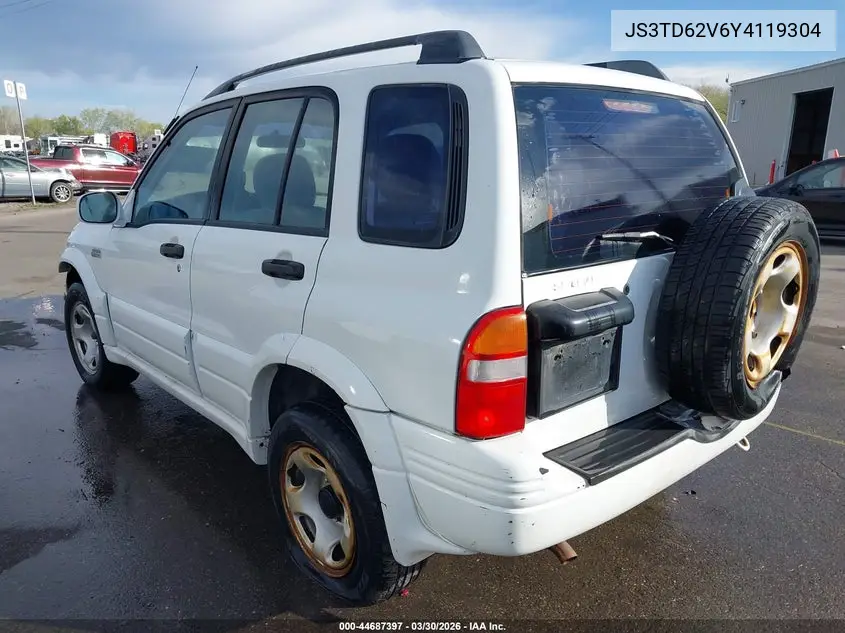 2000 Suzuki Grand Vitara Jlx/Jlx+/Limited VIN: JS3TD62V6Y4119304 Lot: 44687397