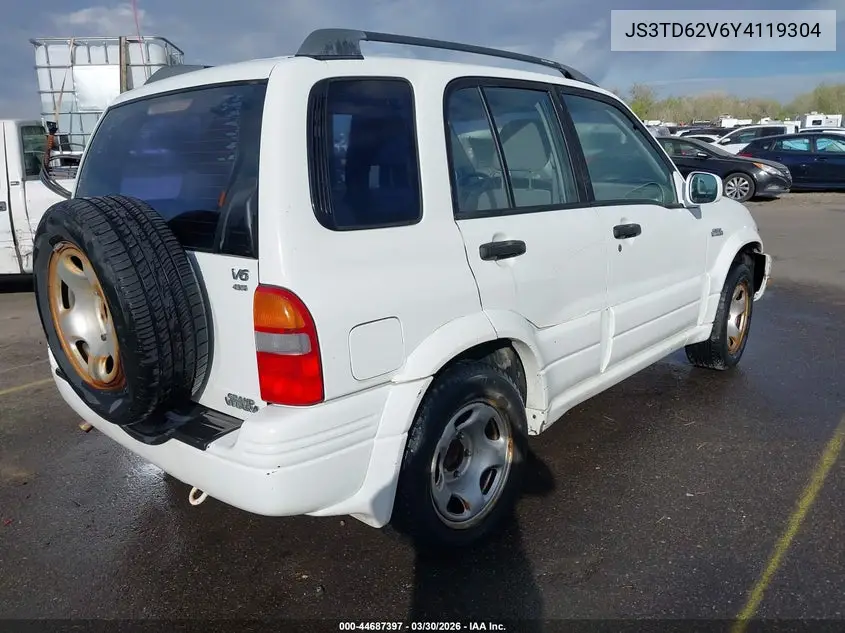 2000 Suzuki Grand Vitara Jlx/Jlx+/Limited VIN: JS3TD62V6Y4119304 Lot: 44687397