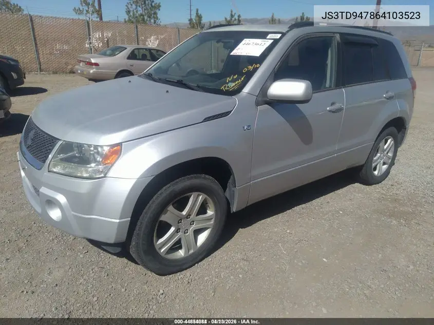 2006 Suzuki Grand Vitara Luxury VIN: JS3TD947864103523 Lot: 44854084