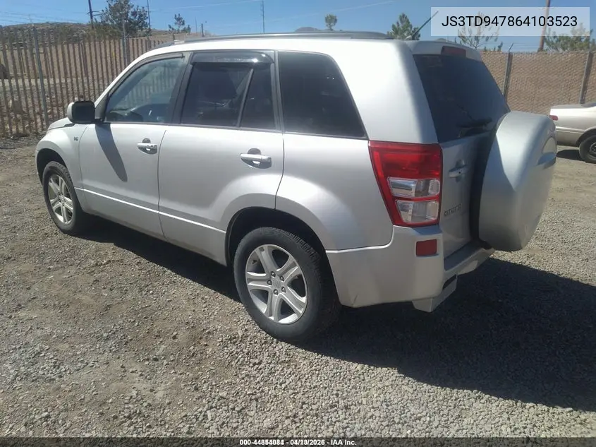 2006 Suzuki Grand Vitara Luxury VIN: JS3TD947864103523 Lot: 44854084