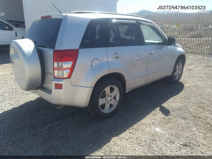 2006 Suzuki Grand Vitara Luxury VIN: JS3TD947864103523 Lot: 44854084