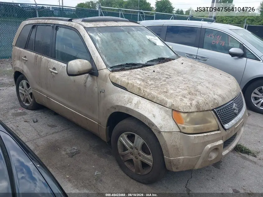 2006 Suzuki Grand Vitara Luxury VIN: JS3TD947564104726 Lot: 45422468