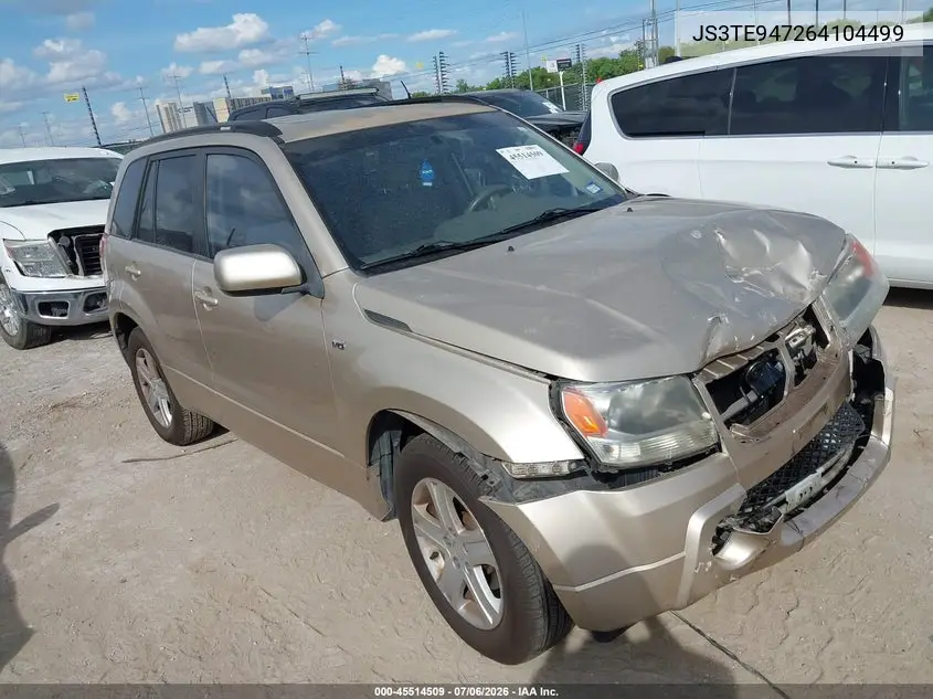 2006 Suzuki Grand Vitara Luxury VIN: JS3TE947264104499 Lot: 45514509