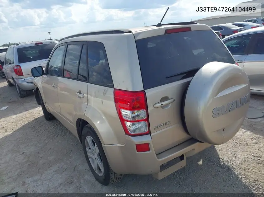 2006 Suzuki Grand Vitara Luxury VIN: JS3TE947264104499 Lot: 45514509