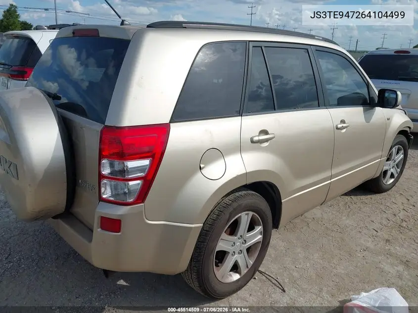 2006 Suzuki Grand Vitara Luxury VIN: JS3TE947264104499 Lot: 45514509