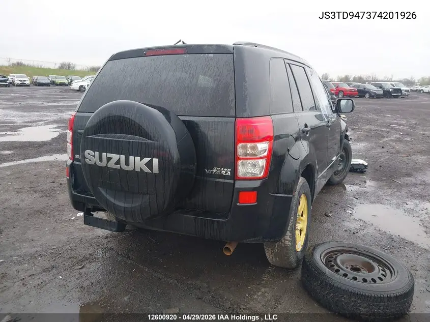 2007 Suzuki Grand Vitara Luxury VIN: JS3TD947374201926 Lot: 12600920