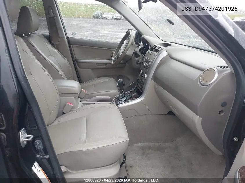 2007 Suzuki Grand Vitara Luxury VIN: JS3TD947374201926 Lot: 12600920