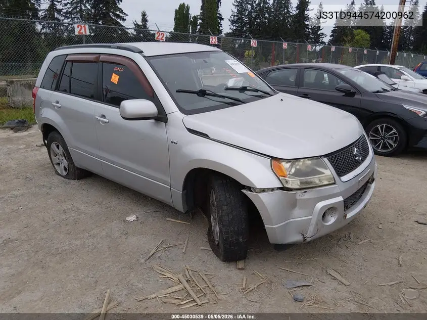 2007 Suzuki Grand Vitara Xsport VIN: JS3TD944574200962 Lot: 45030539