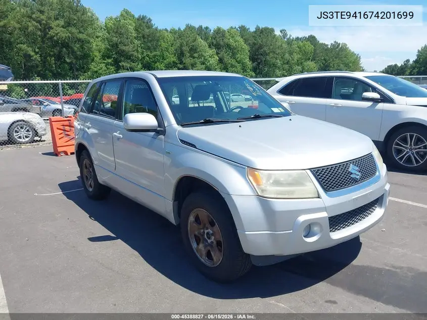 2007 Suzuki Grand Vitara VIN: JS3TE941674201699 Lot: 45388827