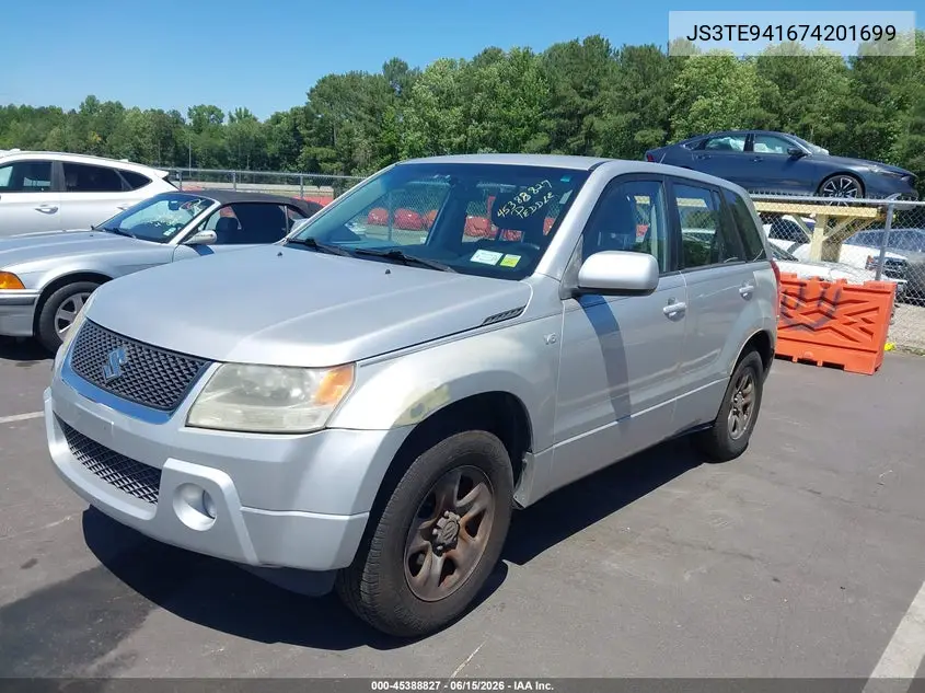 2007 Suzuki Grand Vitara VIN: JS3TE941674201699 Lot: 45388827