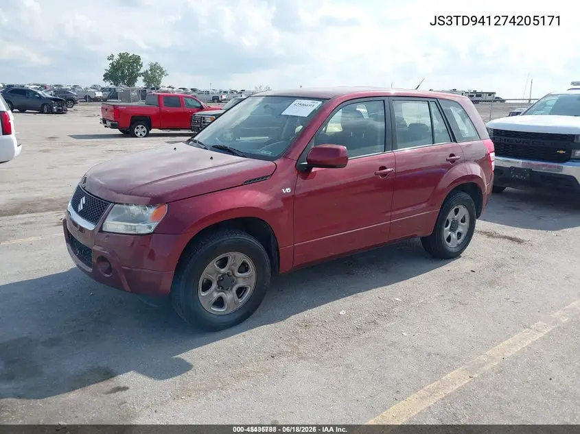 2007 Suzuki Grand Vitara VIN: JS3TD941274205171 Lot: 45435788