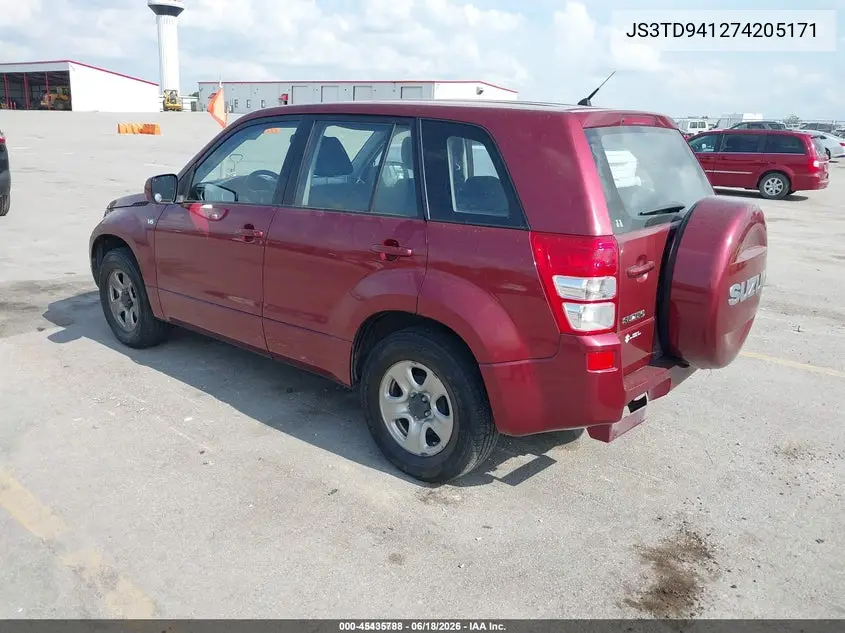2007 Suzuki Grand Vitara VIN: JS3TD941274205171 Lot: 45435788
