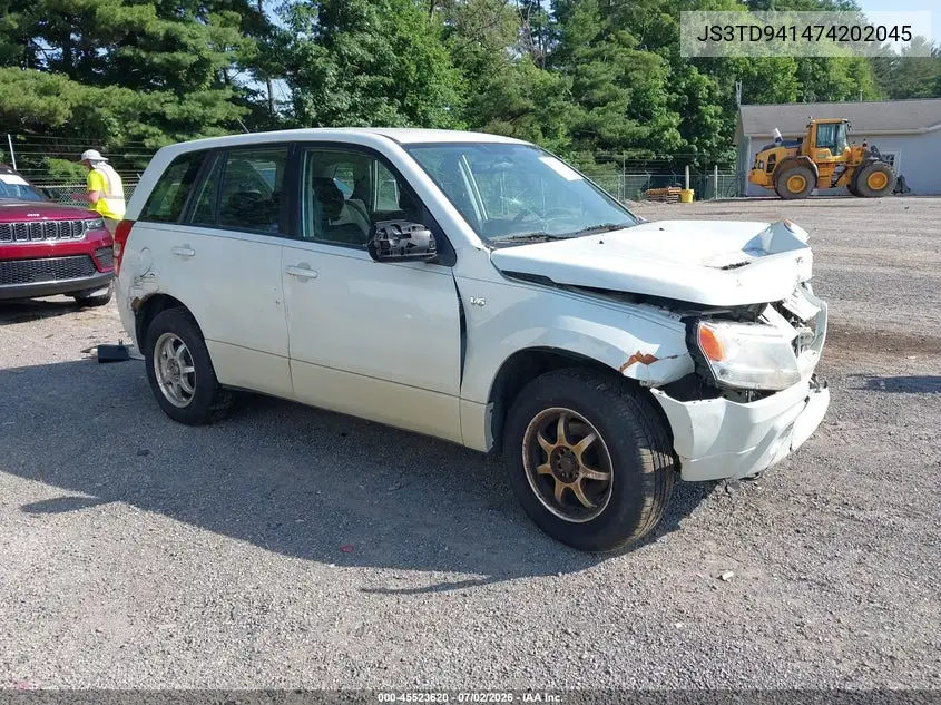 2007 Suzuki Grand Vitara VIN: JS3TD941474202045 Lot: 45523620