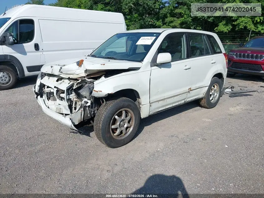 2007 Suzuki Grand Vitara VIN: JS3TD941474202045 Lot: 45523620