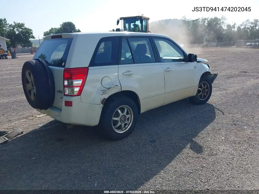2007 Suzuki Grand Vitara VIN: JS3TD941474202045 Lot: 45523620