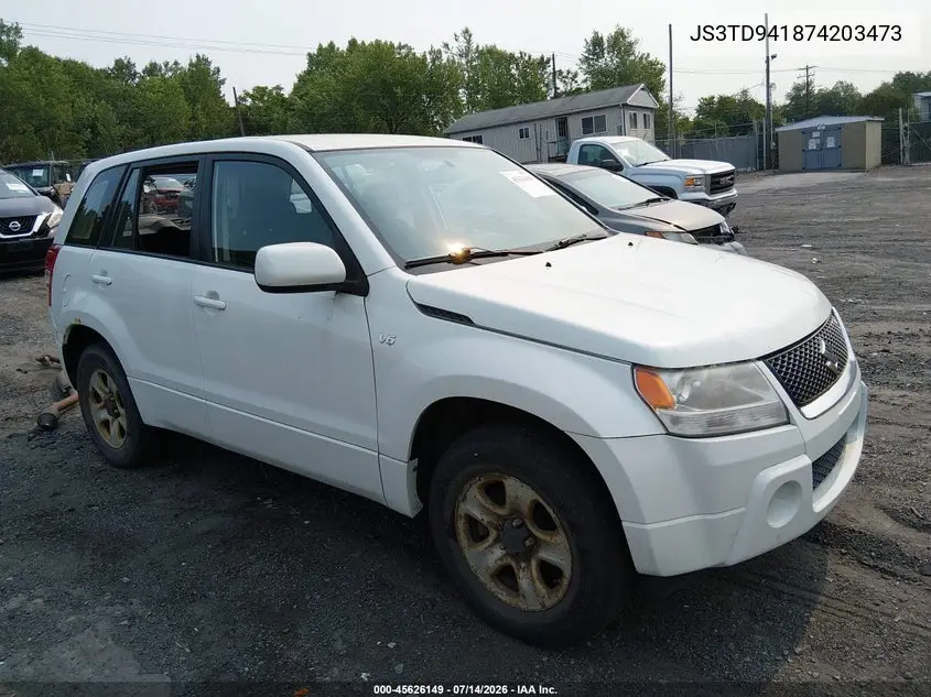 2007 Suzuki Grand Vitara VIN: JS3TD941874203473 Lot: 45626149