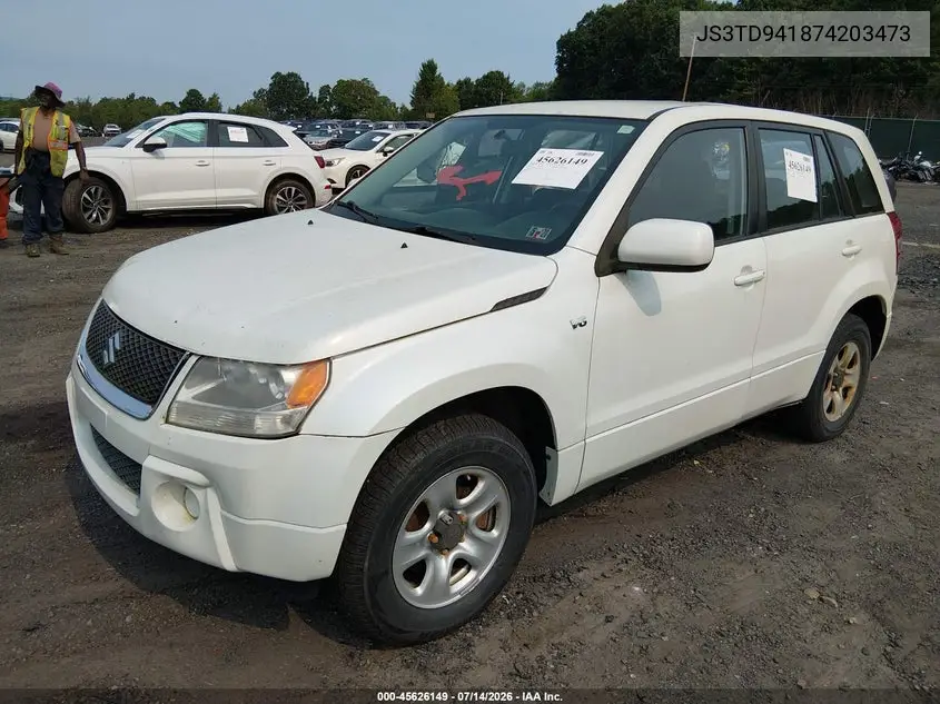 2007 Suzuki Grand Vitara VIN: JS3TD941874203473 Lot: 45626149