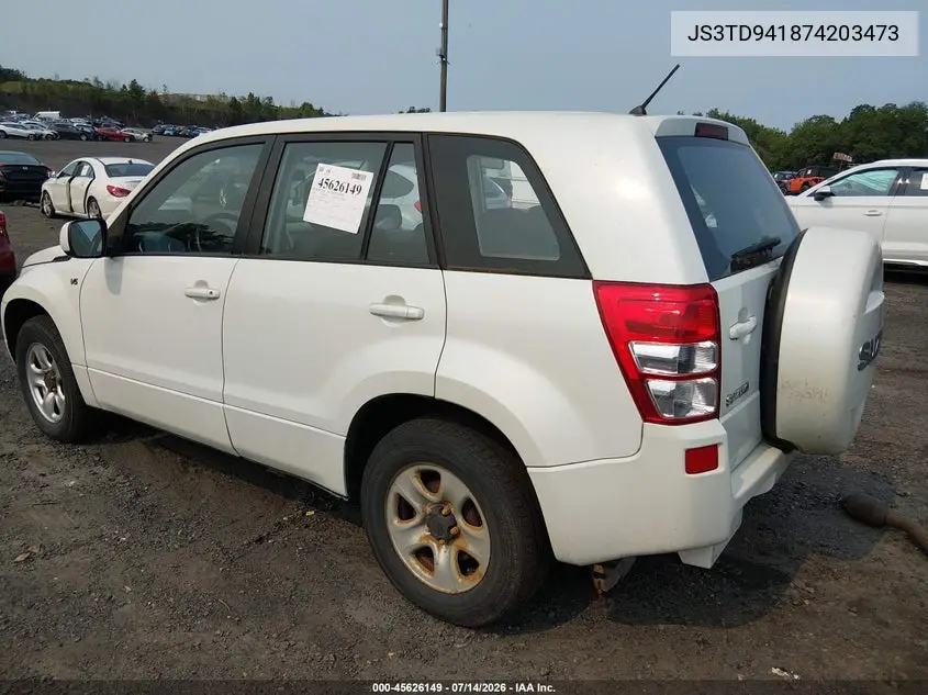 2007 Suzuki Grand Vitara VIN: JS3TD941874203473 Lot: 45626149