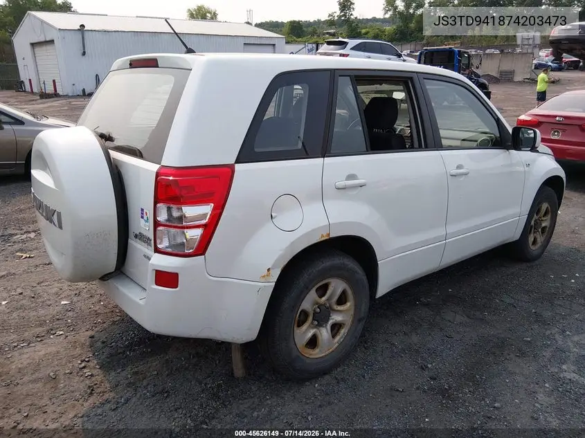 2007 Suzuki Grand Vitara VIN: JS3TD941874203473 Lot: 45626149